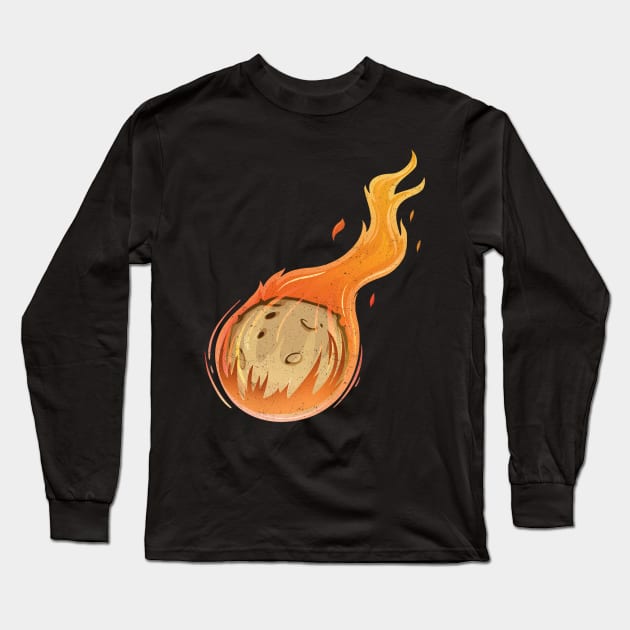 'Flaming Meteor Comet Space' Cool Meteors Gift Long Sleeve T-Shirt by ourwackyhome